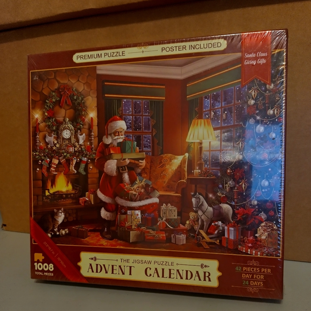 Advent Calendar The Jigsaw Puzzle "Santa Clause Giving Gifts" 1008 Total Pieces